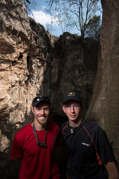(11) Steve Tucker and Rick Hunter, two of the cavers who found the Dinaledi Chamber. cc Wits University